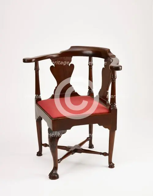 Roundabout (corner chair), about 1765-1770. Creator: Unknown.