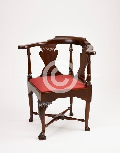 Roundabout (corner chair), about 1765-1770. Creator: Unknown.