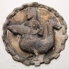 Roundel with Mermaid, between 12th and 13th century. Creator: Unknown