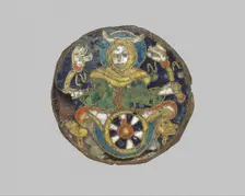 Roundel with a Personification of the Moon, Carolingian, ca. 860-890. Creator: Unknown