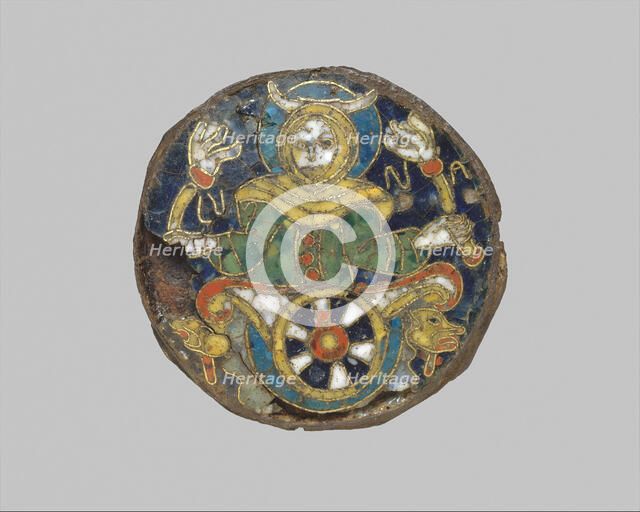 Roundel with a Personification of the Moon, Carolingian, ca. 860-890. Creator: Unknown.