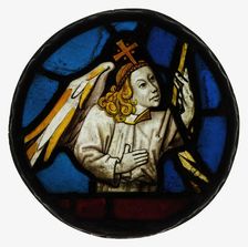Roundel with an Angel, British, 15th century. Creator: Unknown