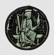 Roundel with Elder of the Apocalypse, France, 1250/75. Creator: Unknown