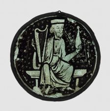 Roundel with Elder of the Apocalypse, France, 1250/75. Creator: Unknown