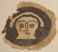Roundel with Human Face, Coptic, 5th century. Creator: Unknown