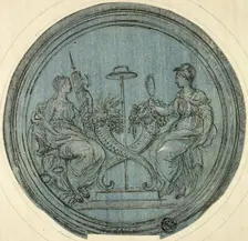 Roundel with Justice and Prudence, n.d. Creator: Jan Baptist Weenix