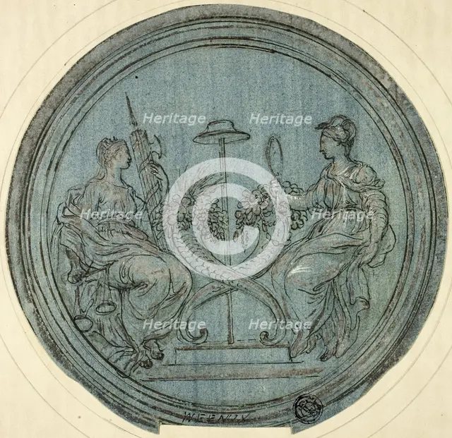 Roundel with Justice and Prudence, n.d. Creator: Jan Baptist Weenix.