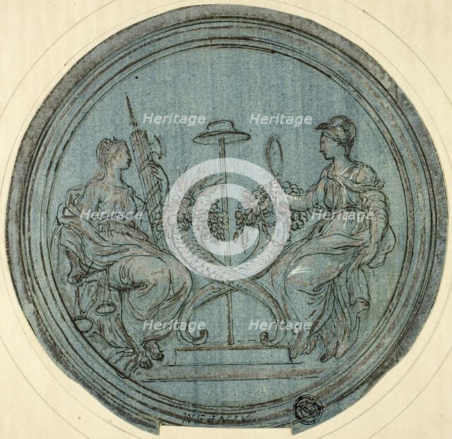 Roundel with Justice and Prudence, n.d. Creator: Jan Baptist Weenix.