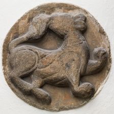 Roundel with Lion Passant, between 12th and 13th century. Creator: Unknown