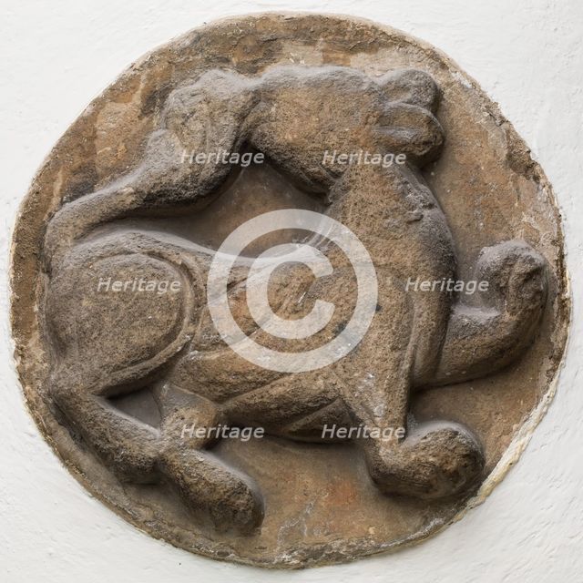 Roundel with Lion Passant, between 12th and 13th century. Creator: Unknown.