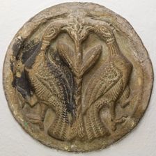 Roundel with Pair of Birds, between 12th and 13th century. Creator: Unknown