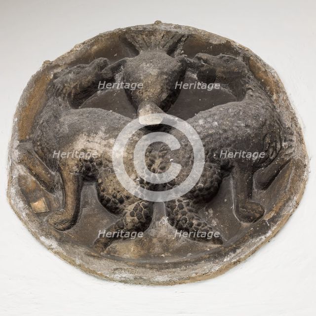 Roundel with Pair of Dragons, between 12th and 13th century. Creator: Unknown.