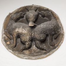 Roundel with Pair of Dragons, between 12th and 13th century. Creator: Unknown