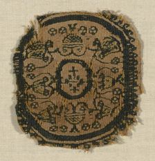 Roundel, Egypt, Arab period (641-969), 9th century. Creator: Unknown