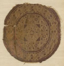 Roundel, Egypt, Roman period (30 B.C.- 641 A.D.), 3rd/5th century. Creator: Unknown