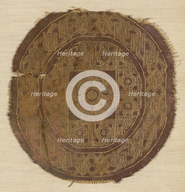 Roundel, Egypt, Roman period (30 B.C.- 641 A.D.), 3rd/5th century. Creator: Unknown.