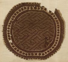 Roundel, Egypt, Roman period (30 B.C.- 641 A.D.), 3rd/5th century. Creator: Unknown