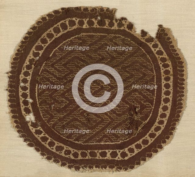 Roundel, Egypt, Roman period (30 B.C.- 641 A.D.), 3rd/5th century. Creator: Unknown.