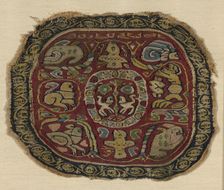 Roundel, Egypt, Roman period (30 B.C.- 641 A.D.)/Arab period (641-969), 7th century. Creator: Unknown
