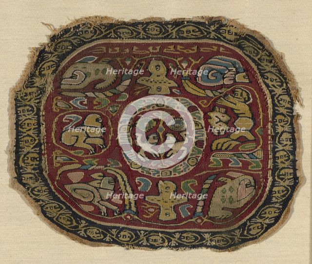 Roundel, Egypt, Roman period (30 B.C.- 641 A.D.)/Arab period (641-969), 7th century. Creator: Unknown.