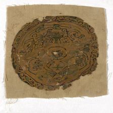 Roundel, Egypt, Roman period (30 B.C.- 641 A.D.)/Arab period (641-969), 6th/8th century. Creator: Unknown