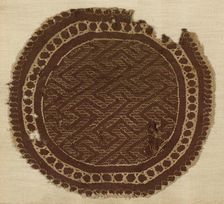 Roundel, Egypt, Roman period (30 B.C.- 641 A.D.), 3rd/5th century. Creator: Unknown