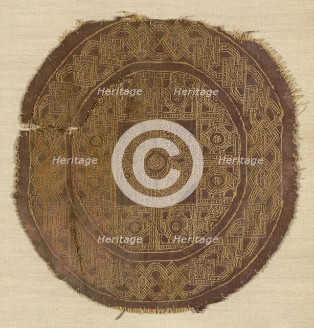 Roundel, Egypt, Roman period (30 B.C.- 641 A.D.), 3rd/5th century. Creator: Unknown.