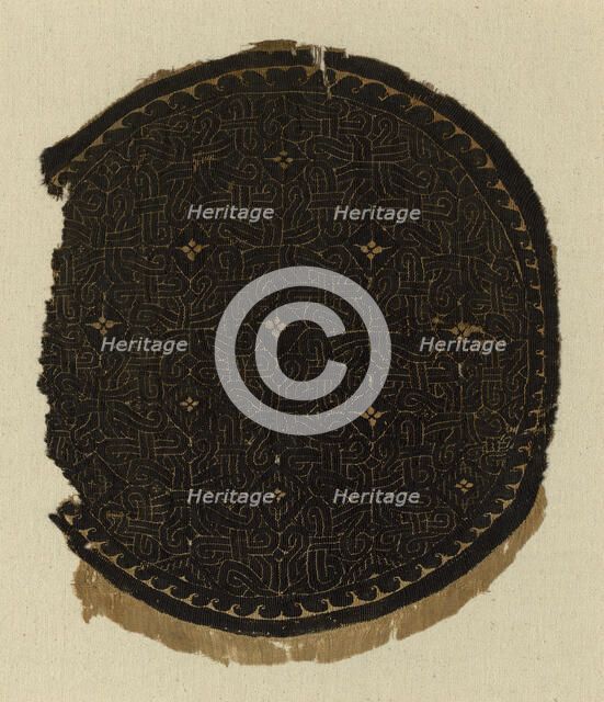Roundel, Egypt, Roman period (30 B.C.- 641 A.D.), 4th/5th century. Creator: Unknown.