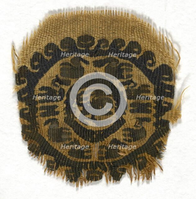 Roundel, Egypt, Roman period (30 B.C.- 641 A.D.), 6th century. Creator: Unknown.
