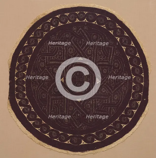 Roundel from a Curtain, 300s. Creator: Unknown.