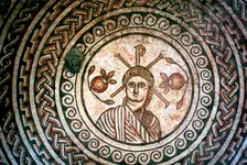 Roundel from a Roman villa, St Mary, Dorset, 4th century AD