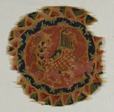Roundel Fragment: Speckled-Breasted Bird, c. 740 - 760. Creator: Unknown