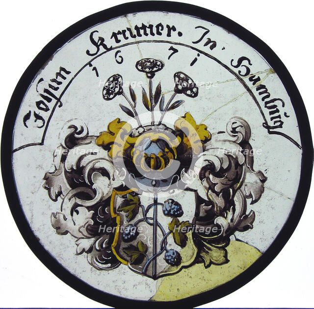 Roundel, German, 1671. Creator: Unknown.