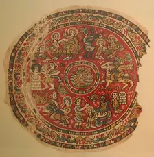 Roundel Illustrating Episodes from the Biblical Story of Joseph, Egypt, 7th century. Creator: Unknown