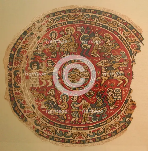Roundel Illustrating Episodes from the Biblical Story of Joseph, Egypt, 7th century. Creator: Unknown.