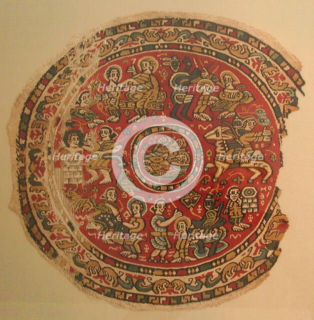 Roundel Illustrating Episodes from the Biblical Story of Joseph, Egypt, 7th century. Creator: Unknown.