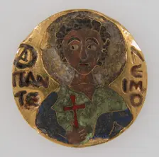 Roundel of Saint Panteleimon, Byzantine, 12th century. Creator: Unknown
