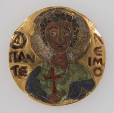 Roundel of Saint Panteleimon, Byzantine, 12th century. Creator: Unknown