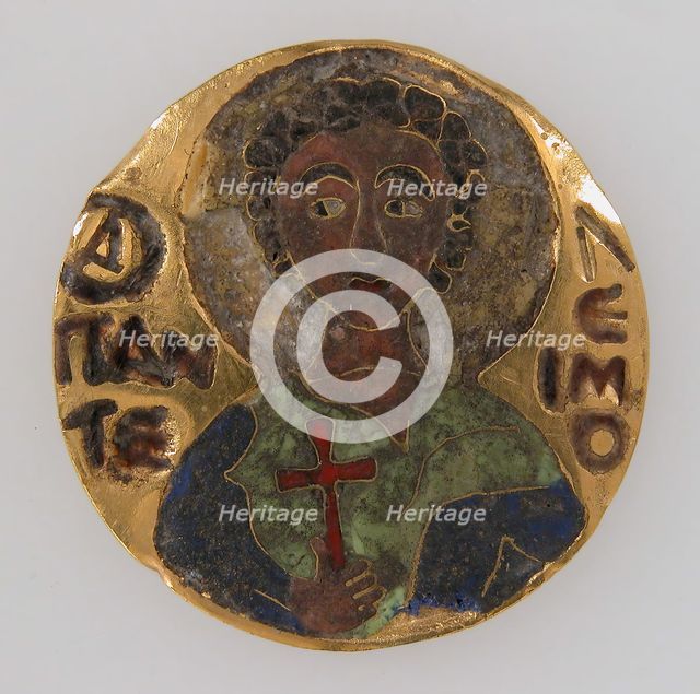 Roundel of Saint Panteleimon, Byzantine, 12th century. Creator: Unknown.