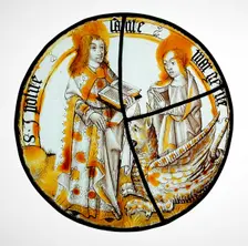 Roundel: Saints Hippolytus and Margaret, between 1490 and 1510. Creator: Unknown