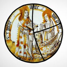 Roundel: Saints Hippolytus and Margaret, between 1490 and 1510. Creator: Unknown