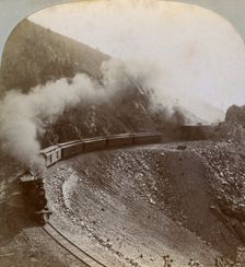 Rounding the curves on Marshall Pass, Colorado, USA, 1898. Artist: BL Singley