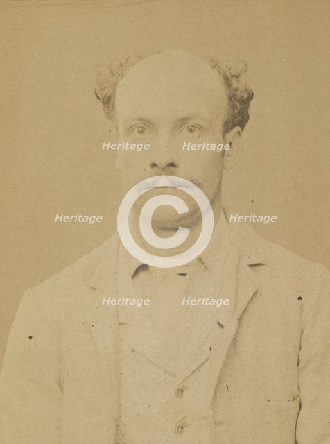 Roussel. Henri-Louis. 28 ans, né à Paris le 2/10/65. Ardoiseur. Anarchiste. 2/7/94., 1894. Creator: Alphonse Bertillon.