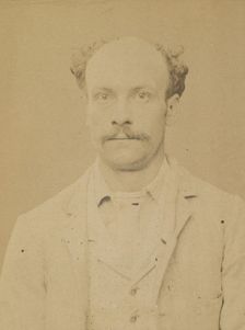 Roussel. Henri-Louis. 28 ans, né à Paris le 2/10/65. Ardoiseur. Anarchiste. 2/7/94., 1894. Creator: Alphonse Bertillon