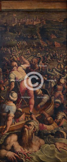 Rout of the Turks at Piombino, 1563-1565. Artist: Vasari, Giorgio (1511-1574)