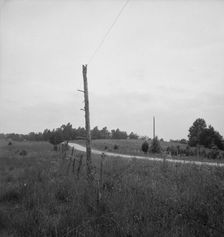 Route 501, one mile north of Bethel Hill High School, Person County, 1939. Creator: Dorothea Lange