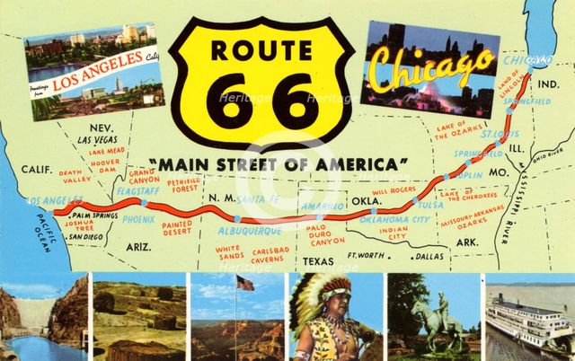 'Route 66, Main Street of America', 1964. Artist: Unknown