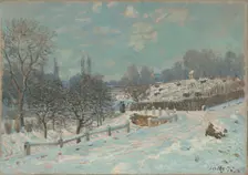 Route de Louveciennes, effet de neige , 1874