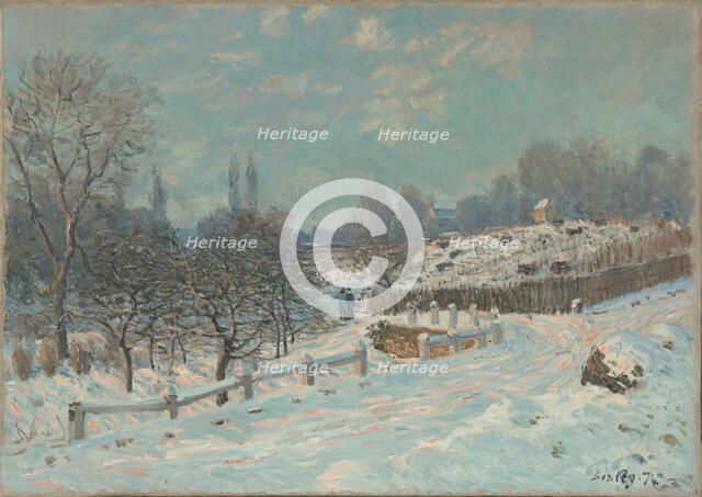 Route de Louveciennes, effet de neige , 1874.