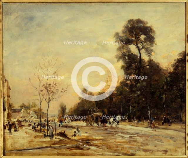 Route de la Revolt, in the evening, c1890. Creator: Henri Michel-Levy.